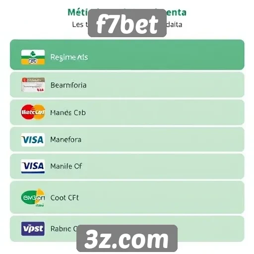 Métodos de pagamento aceitos no f7bet
